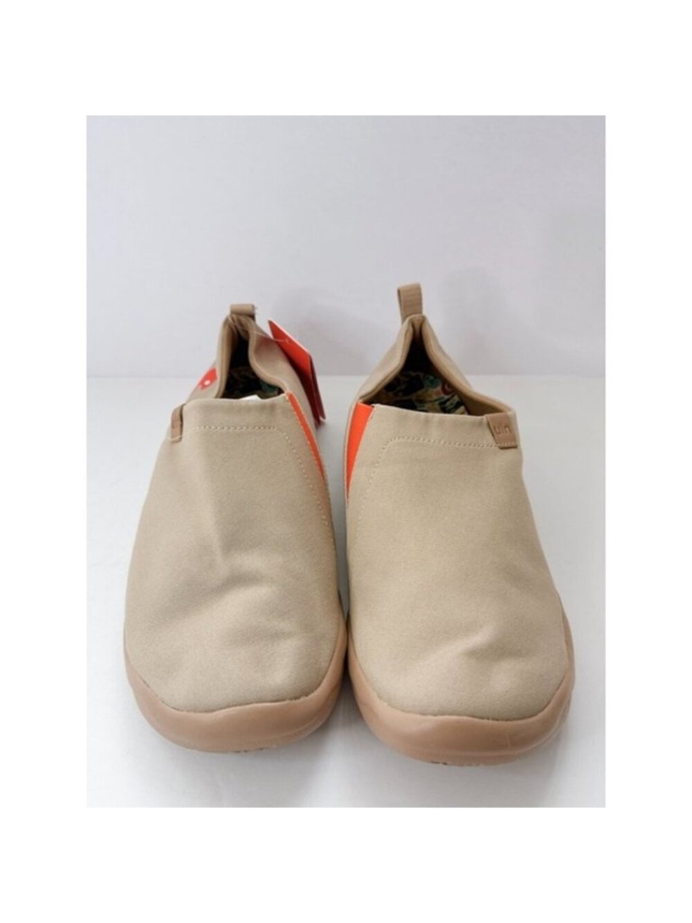 Men’s Size 12.5 UIN Toledo Oxford Tan Canvas Slip-On Shoes Casual Comfort